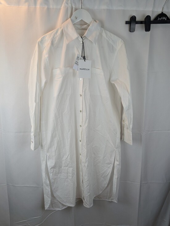 MARELLA Tops - Marella (MaxMara group) White Longline Button-Down Shirt Size 4 BNWT